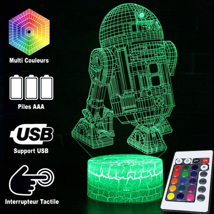 Lampe 3D Star Wars R2-D2