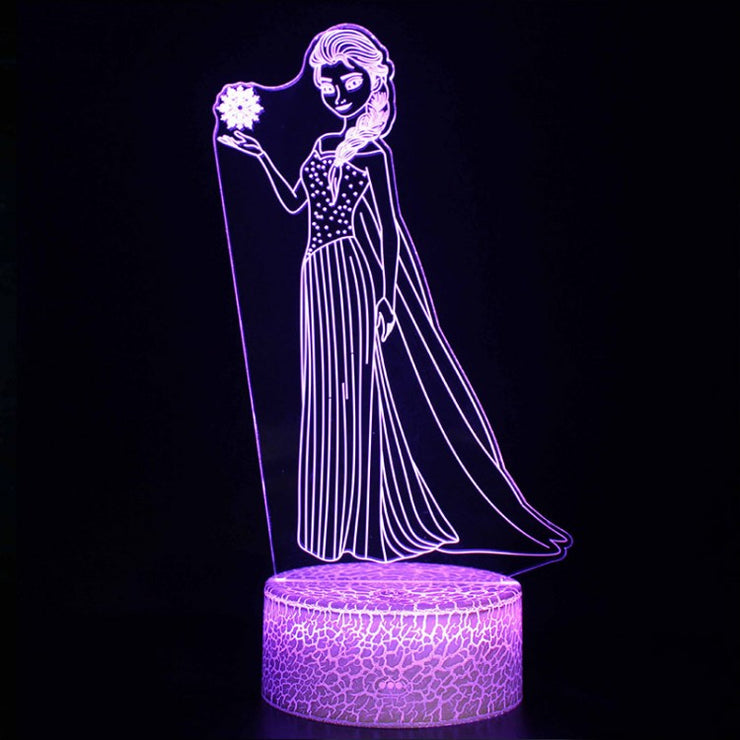 Lampe 3D Elsa La Reine Des Neiges