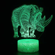 Lampe 3D Rhinocéros Majestueux