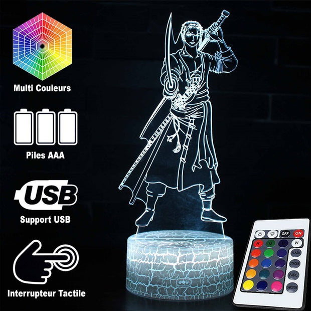 Lampe 3D One Piece Zoro