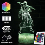 Lampe 3D One Piece Roronoa Zoro