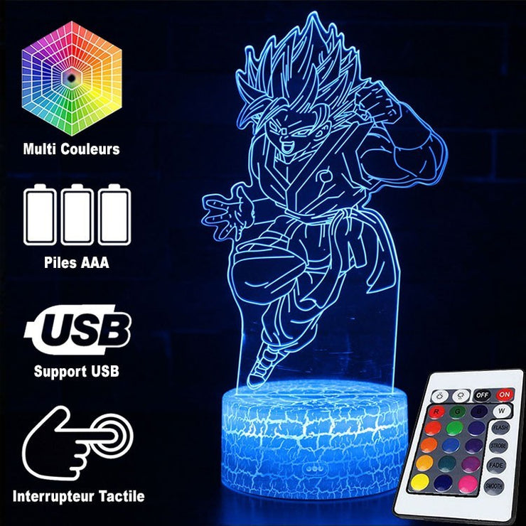 Lampe 3D Dragon Ball Z San Goku Super Saiyan