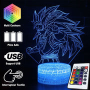 Lampe 3D Dragon Ball Z Son Goku Super Saiyan