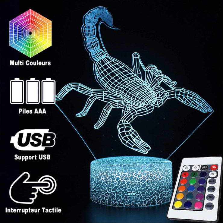 Lampe 3D Scorpion