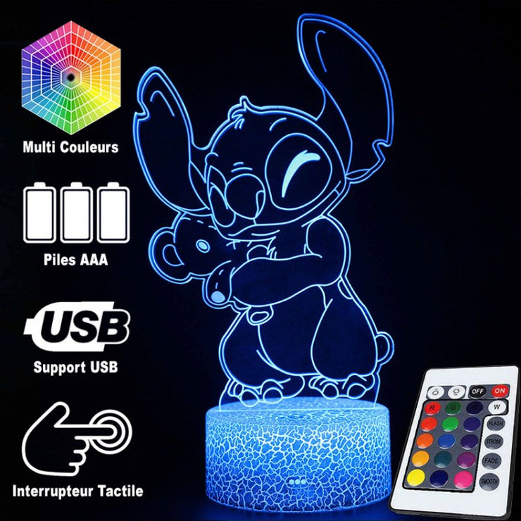 Lampe 3D Stitch & Son Doudou