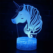 Lampe 3D Tête De Licorne