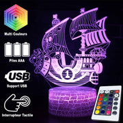 Lampe 3D One Piece Bateau Thousand Sunny