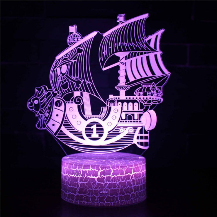 Lampe 3D One Piece Bateau Thousand Sunny