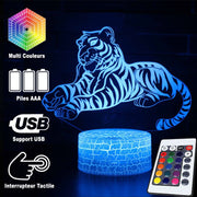 Lampe 3D Tigre Couché