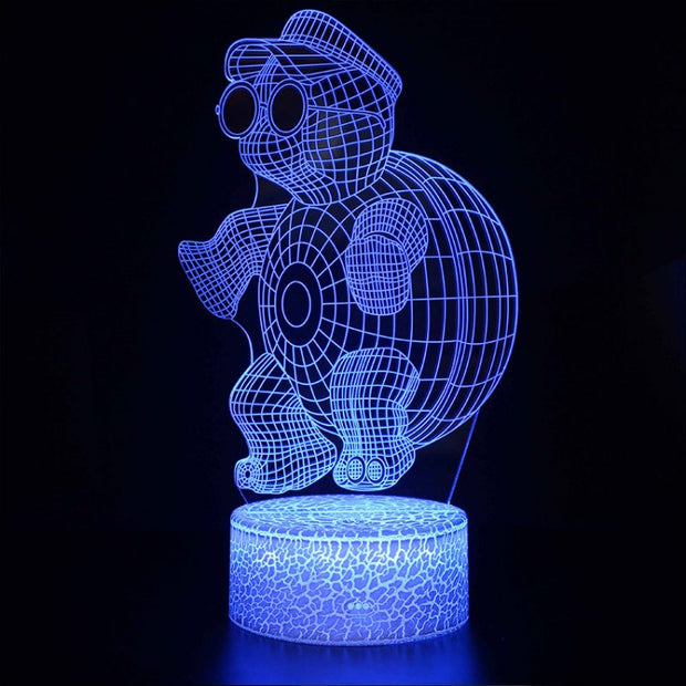 Lampe 3D Tortue Amusante