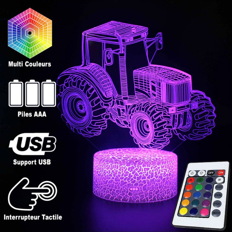 Lampe 3D Tracteur