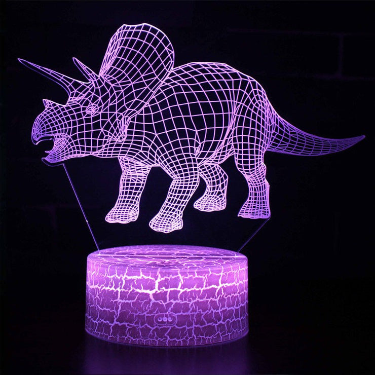 Lampe 3D Dinosaure Tricératops Qui Crie