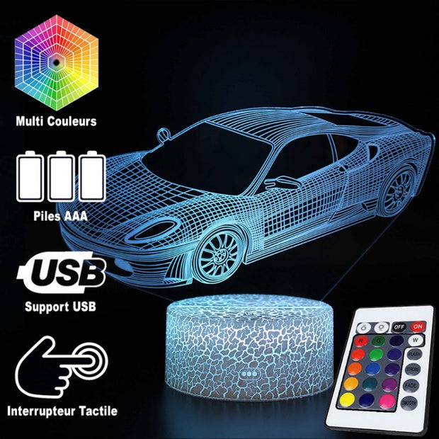 Lampe 3D Voiture De Sport