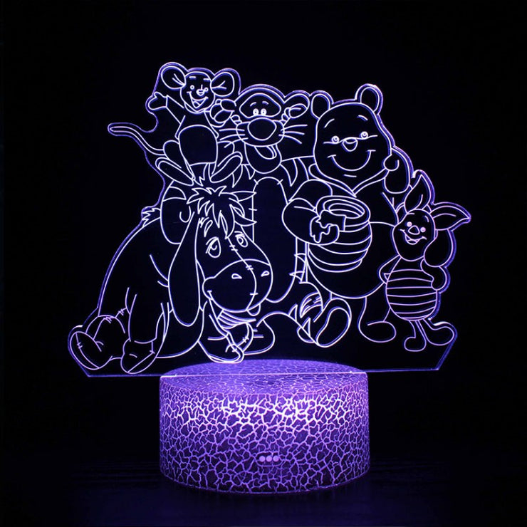 Lampe 3D Winnie L'Ourson & Ses Amis