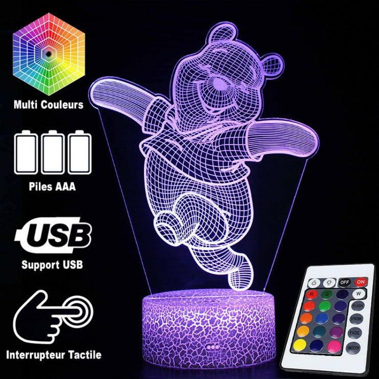 Lampe 3D Winnie L'Ourson Joyeux