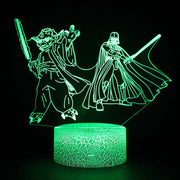 Lampe 3D Star Wars Yoda & Vador