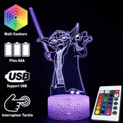 Lampe 3D Star Wars Yoda Combat