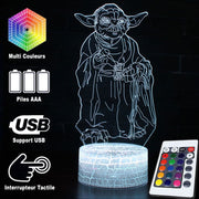 Lampe 3D Star Wars Yoda