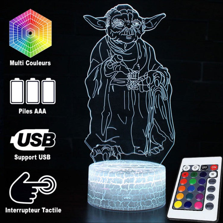 Lampe 3D Star Wars Yoda